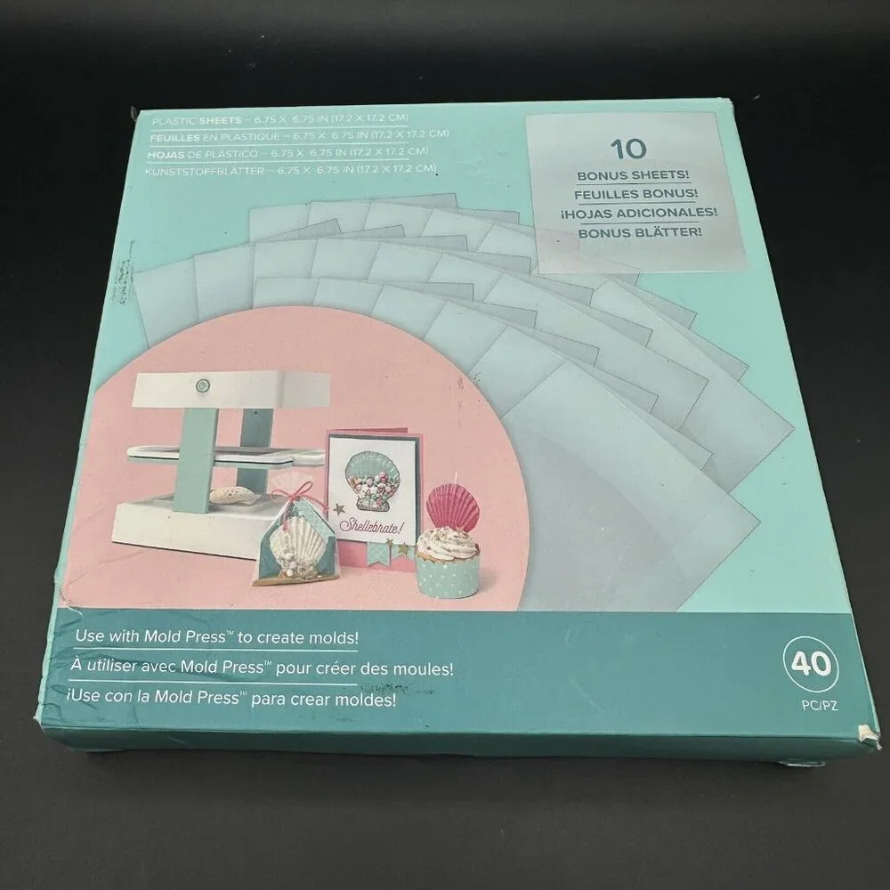 We R Memory Keepers MOLD PRESS 40pc Plastic Sheets 661358 Plus Mold Clay 661308